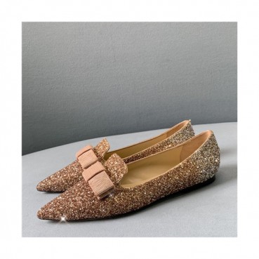 Jimmy Choo 2021 Women's Leather Flat,JIMS0111 - 지미츄 2021 여성용 레더 플렛,Size(225