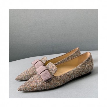 Jimmy Choo 2021 Women's Leather Flat,JIMS0110 - 지미츄 2021 여성용 레더 플렛,Size(225