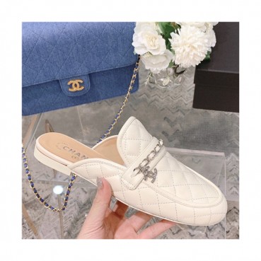 Chanel 2021 Women's Leather Mule,CHAS0610 - 샤넬 2021 여성용 레더 물,Size(225