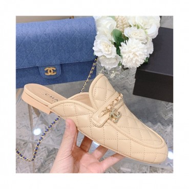 Chanel 2021 Women's Leather Mule,CHAS0608 - 샤넬 2021 여성용 레더 물,Size(225