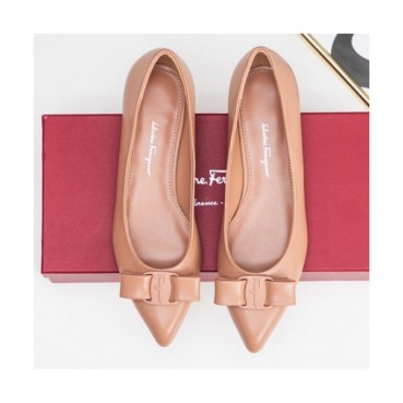 Salvatore Ferragamo 2021 Women's Leather Flat - 페라가모 2021 여성용 레더 플렛,Size(225