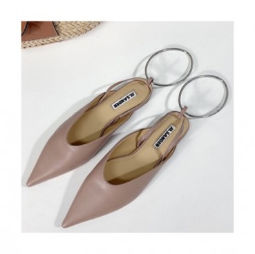 Jil Sander 2021 Women's Leather Flat - 질샌더 2021 여성용 레더 플렛,Size(225