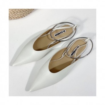 Jil Sander 2021 Women's Leather Flat - 질샌더 2021 여성용 레더 플렛,Size(225