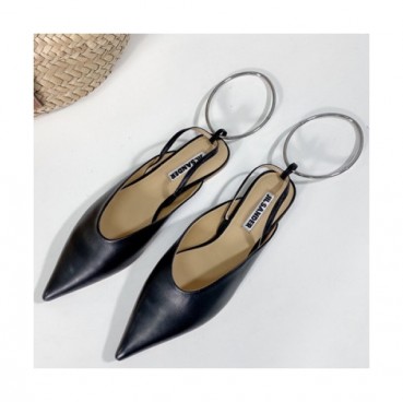 Jil Sander 2021 Women's Leather Flat - 질샌더 2021 여성용 레더 플렛,Size(225