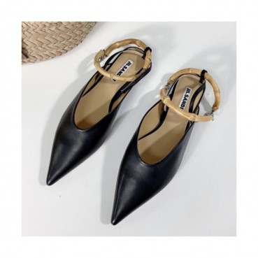 Jil Sander 2021 Women's Leather Flat - 질샌더 2021 여성용 레더 플렛,Size(225