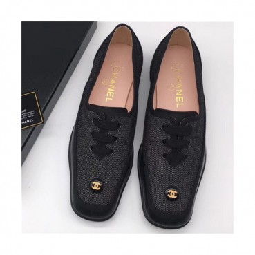 Chanel 2021 Women's Leather Flat - 샤넬 2021 여성용 레더 플렛,Size(225