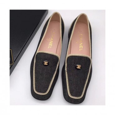 Chanel 2021 Women's Leather Flat - 샤넬 2021 여성용 레더 플렛,Size(225