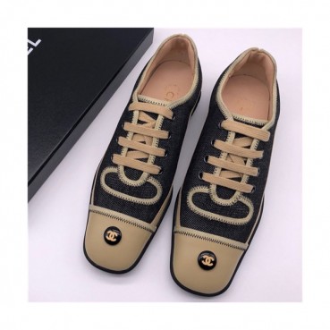 Chanel 2021 Women's Leather Flat - 샤넬 2021 여성용 레더 플렛,Size(225
