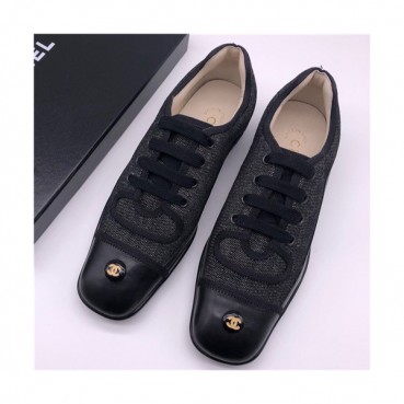 Chanel 2021 Women's Leather Flat - 샤넬 2021 여성용 레더 플렛,Size(225