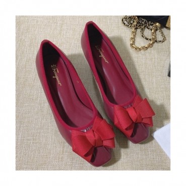Salvatore Ferragamo 2020 Women's Leather Flat - 페라가모 2020 여성용 레더 플렛,Size(225