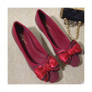 Salvatore Ferragamo 2020 Women's Leather Flat - 페라가모 2020 여성용 레더 플렛,Size(225