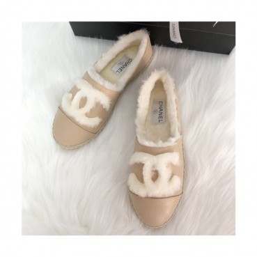 Chanel 2020 Women's Leather Wool Flat - 샤넬 2020 여성용 레더 울 를렛,Size(225