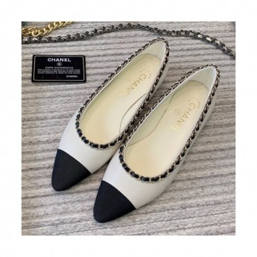 Chanel 2020 Women's Leather Flat - 샤넬 2020 여성용 레더 플렛,CHAS0468,Size(225