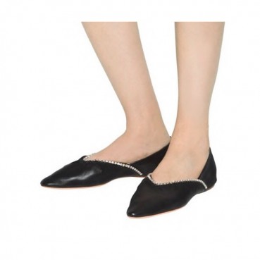 Miumiu 2020 Ladies Leather Flat Shoes - 미우미우 2020 여성용 레더 플랫 슈즈 MIUS0077.Size(225 