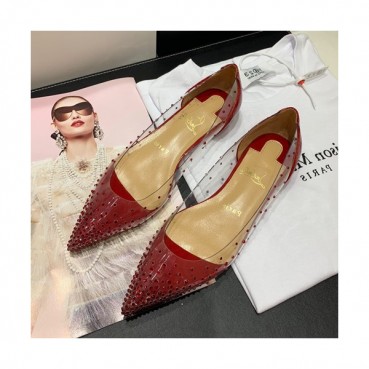 Christian Loubutin 2019 Ladies PVC Flat Shoes - 크리스챤 루부탱 2019 여성용 PVC 플랫슈즈,CLS0038.Size (225 