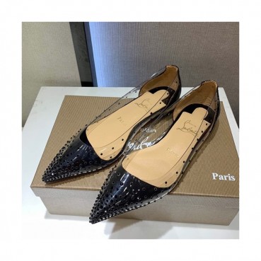 Christian Loubutin 2019 Ladies PVC Flat Shoes - 크리스챤 루부탱 2019 여성용 PVC 플랫슈즈,CLS0037.Size (225 