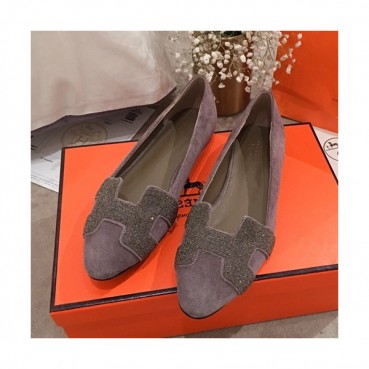 Hermes  2019 Ladies Suede Flat Shoes - 에르메스 2019 여성용 스웨이드 스웨이드 슈즈 HERS0126,Size(225
