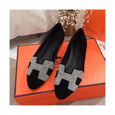 Hermes  2019 Ladies Suede Flat Shoes - 에르메스 2019 여성용 스웨이드 스웨이드 슈즈 HERS0124,Size(225