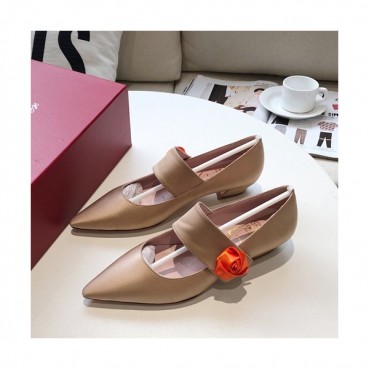 Roger Vivier 2019 Ladies Silk&Leather Flat Shoes - 로저비비에 2019 여성용 실크&레더 플랫슈즈 RVS0058.Size(220 