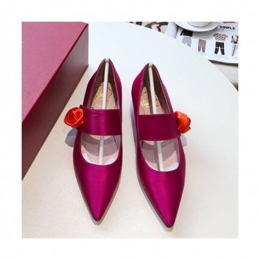 Roger Vivier 2019 Ladies Silk&Leather Flat Shoes - 로저비비에 2019 여성용 실크&레더 플랫슈즈 RVS0057.Size(220 