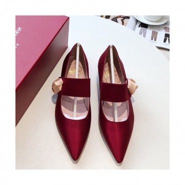 Roger Vivier 2019 Ladies Silk&Leather Flat Shoes - 로저비비에 2019 여성용 실크&레더 플랫슈즈 RVS0056.Size(220 