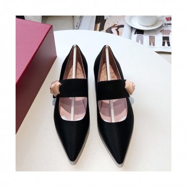 Roger Vivier 2019 Ladies Silk&Leather Flat Shoes - 로저비비에 2019 여성용 실크&레더 플랫슈즈 RVS0055.Size(220 