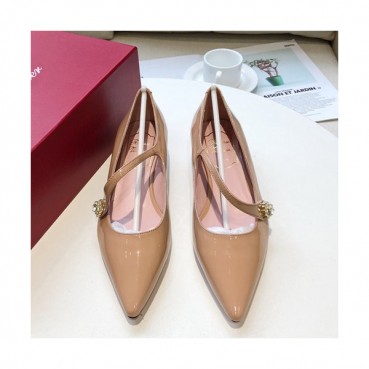 Roger Vivier 2019 Ladies Leather Flat Shoes - 로저비비에 2019 여성용 레더 플랫슈즈 RVS0049.Size(220 