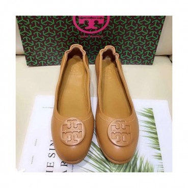 Tory  Burch 2019 Ladies Initial Logo Leather Ballet Flat Shoes - 토리버치 2019 여성용 이니셜 로고 레더 발렛 플랫 슈즈 TBS0017,Size(220 