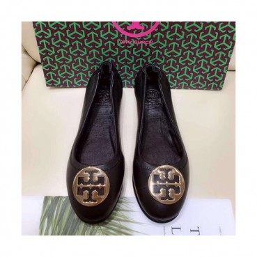 Tory  Burch 2019 Ladies Initial Logo Leather Ballet Flat Shoes - 토리버치 2019 여성용 이니셜 로고 레더 발렛 플랫 슈즈 TBS0014,Size(220 