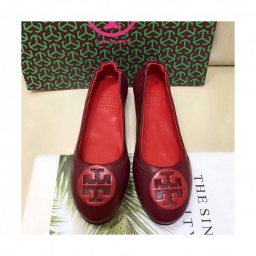 Tory  Burch 2019 Ladies Initial Logo Leather Ballet Flat Shoes - 토리버치 2019 여성용 이니셜 로고 레더 발렛 플랫 슈즈 TBS0009,Size(220 