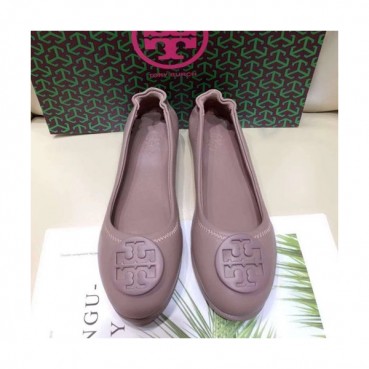 Tory  Burch 2019 Ladies Initial Logo Leather Ballet Flat Shoes - 토리버치 2019 여성용 이니셜 로고 레더 발렛 플랫 슈즈 TBS0004,Size(220 