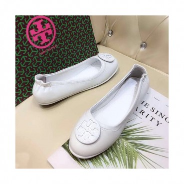 Tory  Burch 2019 Ladies Initial Logo Leather Ballet Flat Shoes - 토리버치 2019 여성용 이니셜 로고 레더 발렛 플랫 슈즈 TBS0003,Size(220 