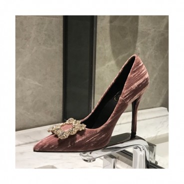 Roger Vivier 2019 Ladies Velvet Pumps Heel / Flat Shoes - 로저비비에 2019 여성용 벨벳 펌프스 힐 / 플랫슈즈 RVS0028.Size(225 