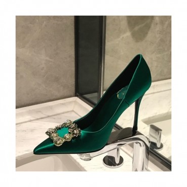 Roger Vivier 2019 Ladies Silk Pumps Heel / Flat Shoes - 로저비비에 2019 여성용 실크 펌프스 힐 / 플랫슈즈 RVS0025.Size(225 