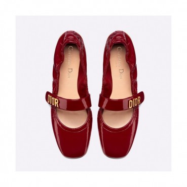 Miumiu 2019 Ladies Metal Logo Patent Ballet Shoes - 미우미우 여성 메탈로고 페이던트 발렛슈즈 Miu0144x.Size(225 