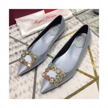 Roger Vivier 2019 Ladies Signature Satin Flower Silk Ballet Shoes - 로저비비에 여성 시그니처 새틴 플라워 실크 발렛슈즈 Rog0059x.Size(225 