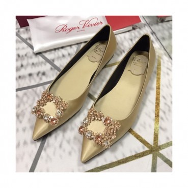 Roger Vivier 2019 Ladies Signature Satin Flower Silk Ballet Shoes - 로저비비에 여성 시그니처 새틴 플라워 실크 발렛슈즈 Rog0058x.Size(225 
