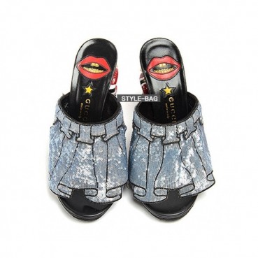 Gucci 2019 Ladies Snake Beads Ruffle Mule - 구찌 여성 스네이크 비즈 러플 뮬 Guc0916x.Size(225 