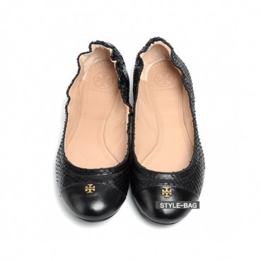 Tory  Burch 2019 Women's Initial Steel Logo Snake Leather Pattern Flat Shoes - 토리버치 여성 이니셜 스틸 로고 스네이크 레더 패턴 플랫 슈즈 Tor004x.Size(225 