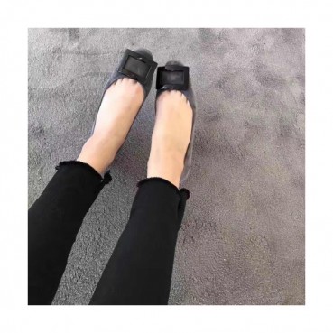 Roger Vivier 2019 Ladies Embellished Velvet Flat Shoes - 로저비비에 여성 엠블리쉬 벨벳 플랫 슈즈 Rog0043x.Size(220 