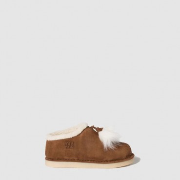 미우미우 여성 시어링 뮬 - Miu Miu Womens Shearling Mule 