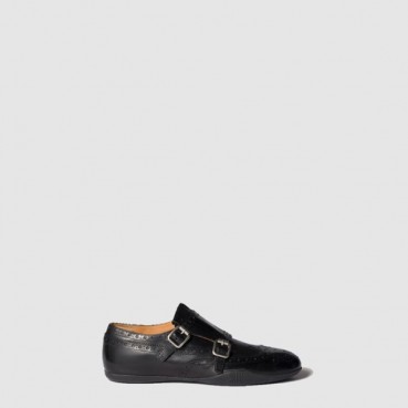 미우미우 여성 가죽 버클 브로그 슈즈 - Miu Miu Womens Leather Buckle Brogue Shoes 