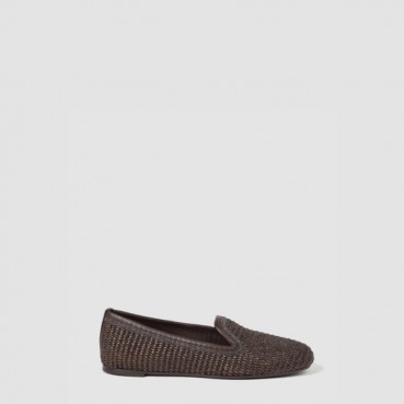 브루넬로 쿠치넬리 여성 테크노 라피아 로퍼 - Brunello Cucinelli Womens Techno Raffia Loafer 