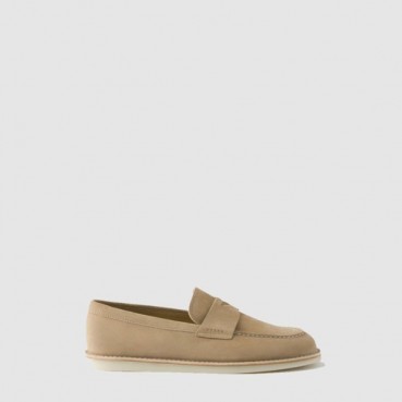 프라다 남성 블리치드 스웨이드 로퍼 - Prada Mens Bleached Suede Loafers 
