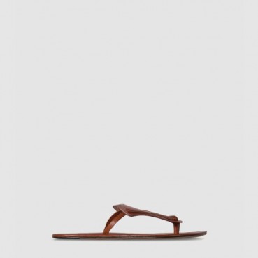 로로피아나 여성 Helena 가죽 플립플랍 - Loro Piana Womens Helena Leather Flip Flop 
