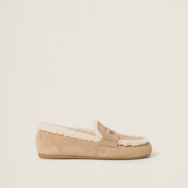미우미우 여성 시어링 로퍼 - Miumiu Womens Shearling Loafer 