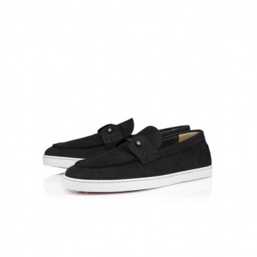 크리스찬 루부탱 남/녀 블랙 로퍼 - Christian Loubutin Unisex Black Loafer 