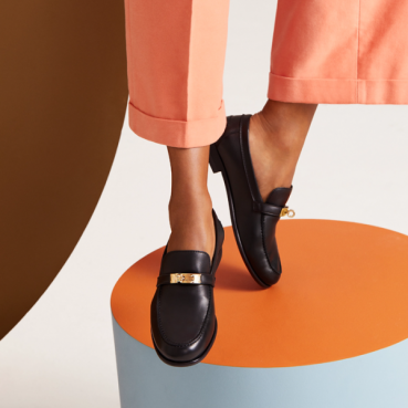 에르메스 남성 블랙 데스틴 로퍼 - Hermes Mens Destin Loafers 