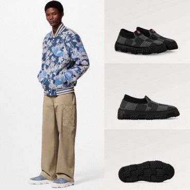 루이비통 남성 다미에 블랙 로퍼 - Louis vuitton Mens Black Loafer 