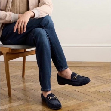 브루넬로쿠치넬리 남성 홀스빗 로퍼 - Brunello Cucinelli Mens Navy Loafer 